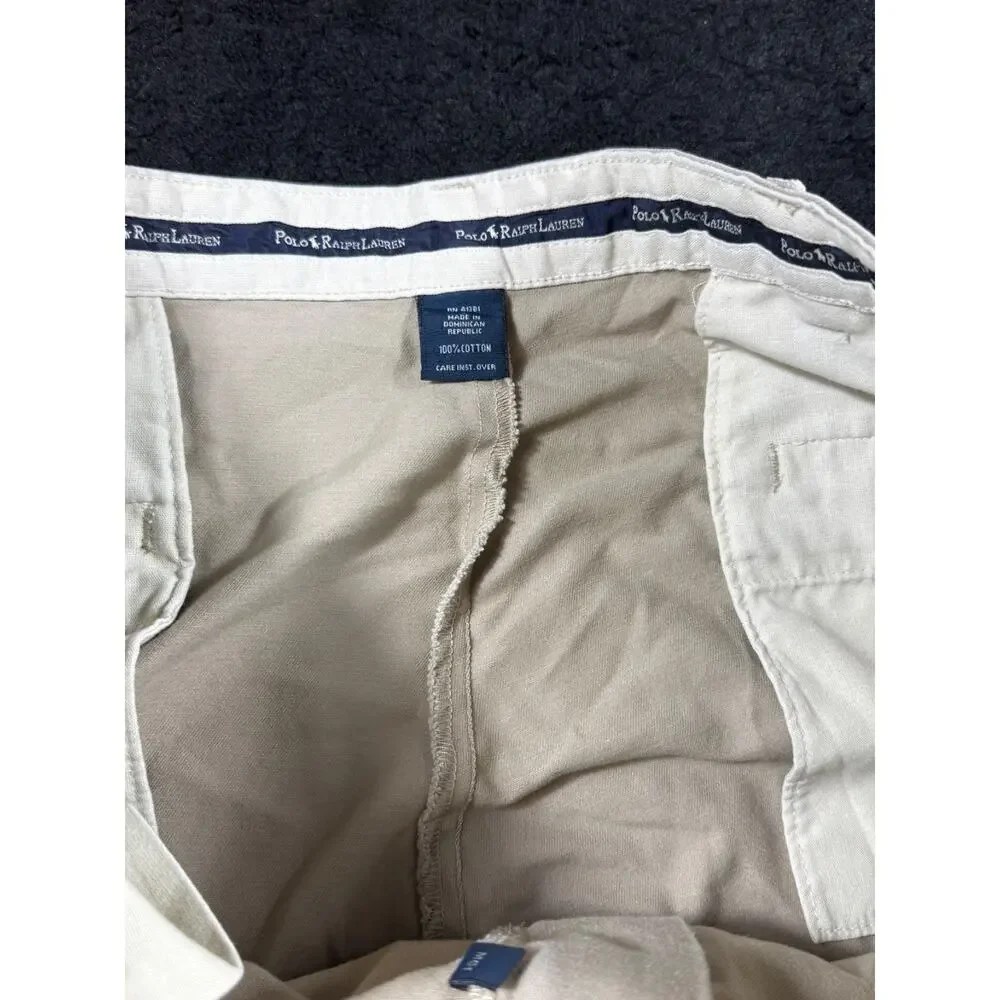 Polo Ralph Lauren Pants Mens 36x32 Andrew Pant Tan Chino Casual Cotton Preppy